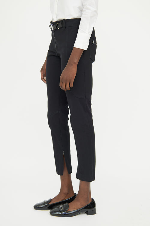 Gucci Black Slim Leg Buckle Pant