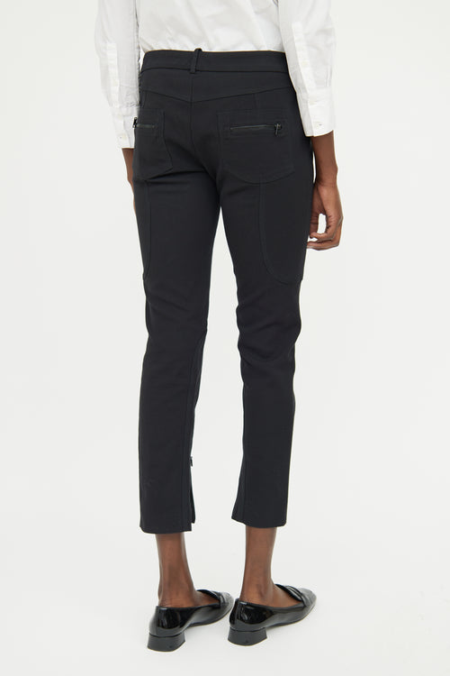 Gucci Black Slim Leg Buckle Pant