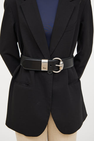 Gucci Black Wide Horsebit Belt