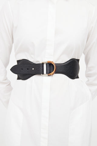 Gucci Black 
Brown Waist Belt