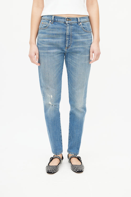 Gucci Blue Denim Patch Jeans