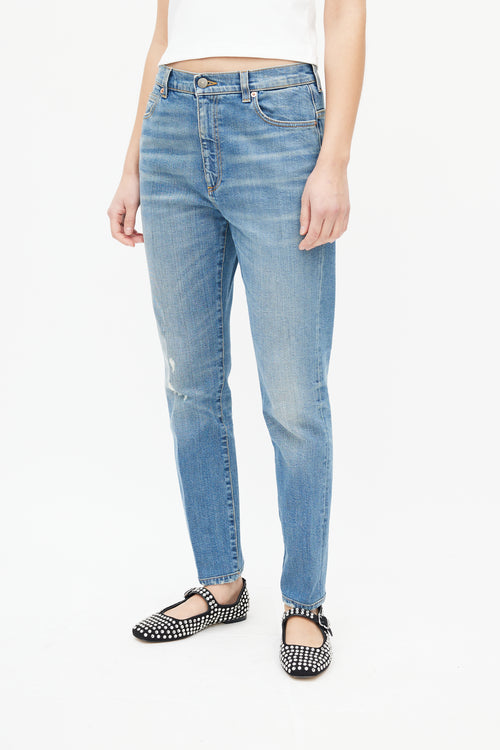 Gucci Blue Denim Patch Jeans