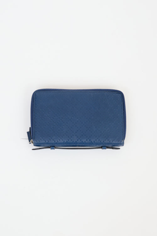 Gucci Blue Leather Bright Diamante Wallet