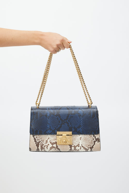 Gucci Blue 
Multicolour Leather Medium Padlock Shoulder Bag