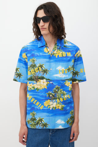 Gucci Blue 
Multicolour Tropical Shirt