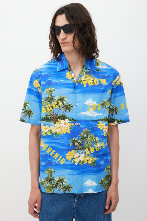 Gucci Blue 
Multicolour Tropical Shirt