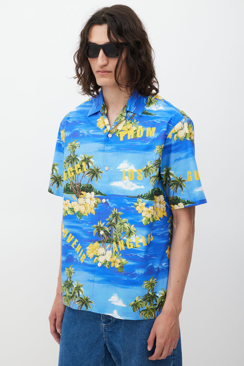 Gucci Blue 
Multicolour Tropical Shirt