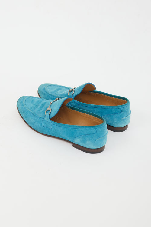 Gucci Blue Suede Jordaan Loafer