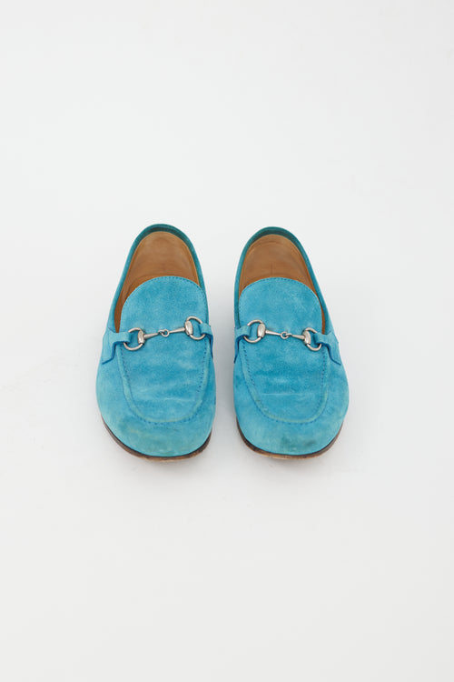 Gucci Blue Suede Jordaan Loafer