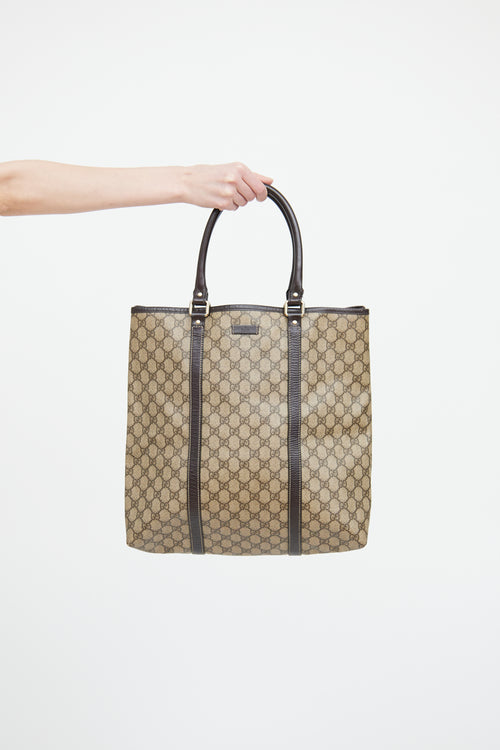 Gucci Brown Tall Front Pocket Tote Bag