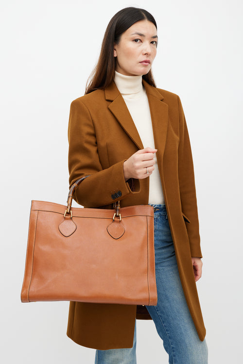 Gucci Brown Diana Bamboo Leather Tote