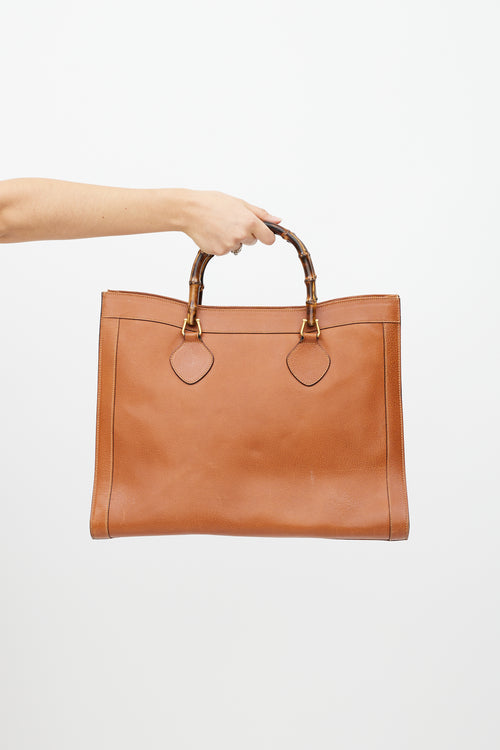 Gucci Brown Diana Bamboo Leather Tote