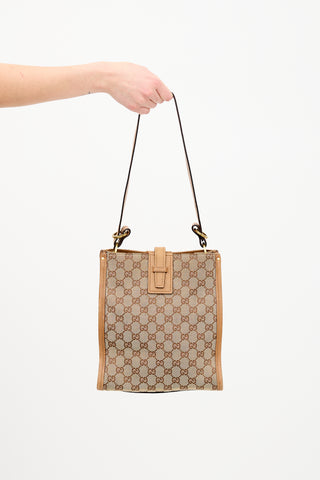 Gucci Brown GG Supreme Mini Tote Bag