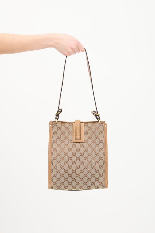 Gucci Brown GG Supreme Mini Tote Bag