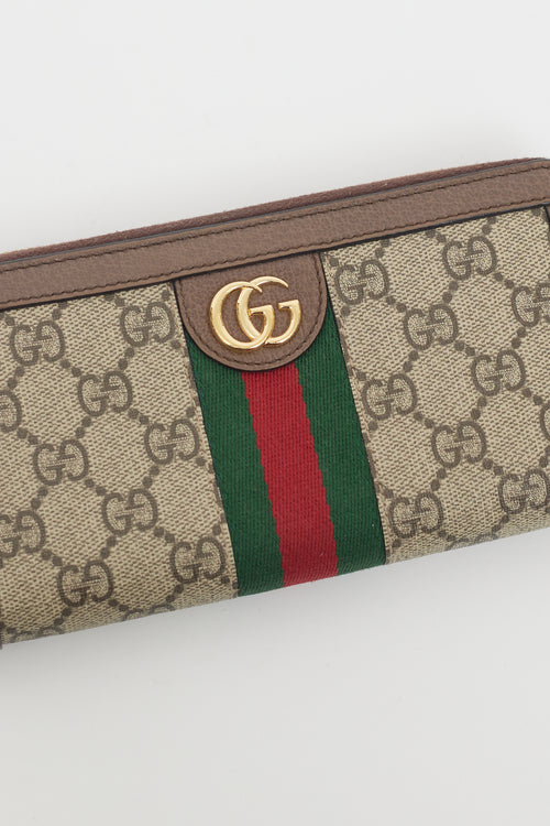 Gucci Brown 
Multi GG Supreme Ophidia Wallet