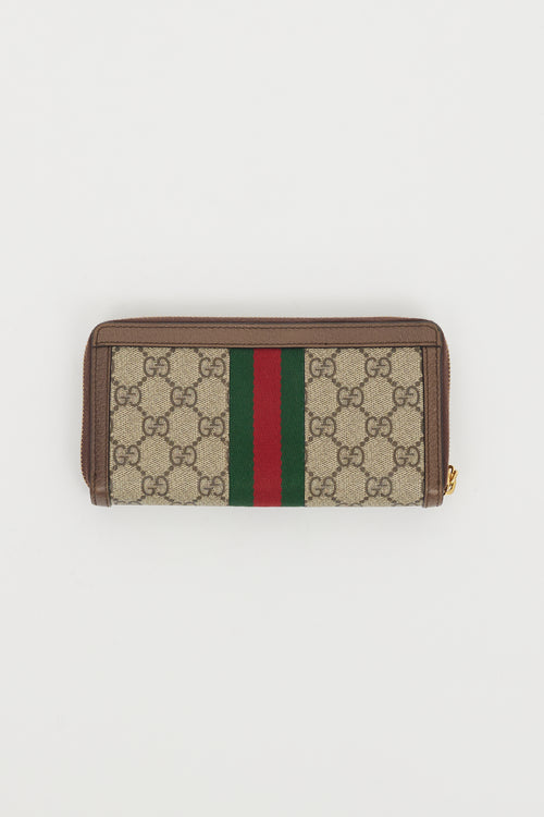 Gucci Brown 
Multi GG Supreme Ophidia Wallet