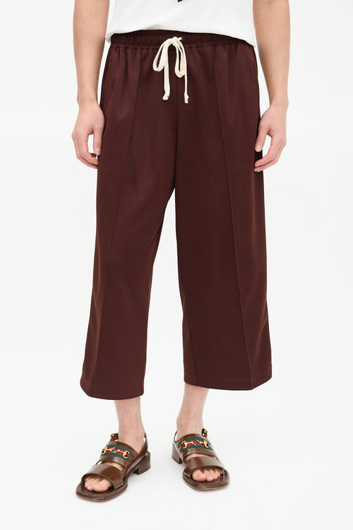 Gucci Brown 
Green Striped Track Pant