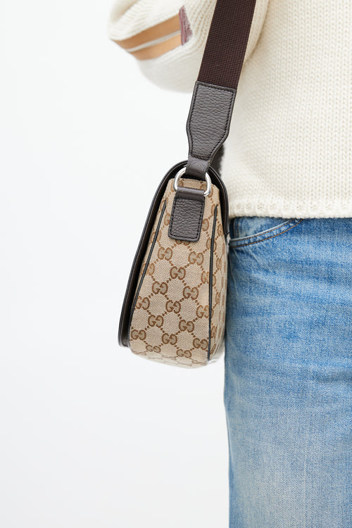 Gucci Beige Monogram Crossbody Bag