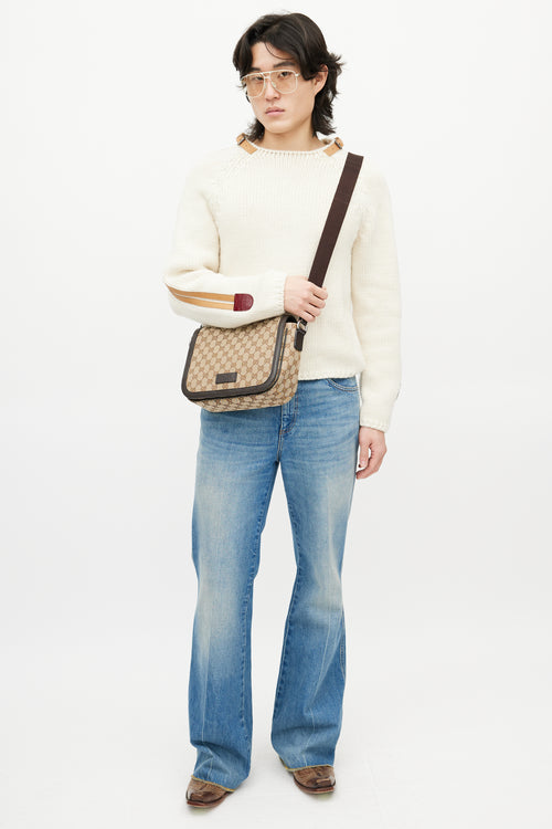 Gucci Beige Monogram Crossbody Bag