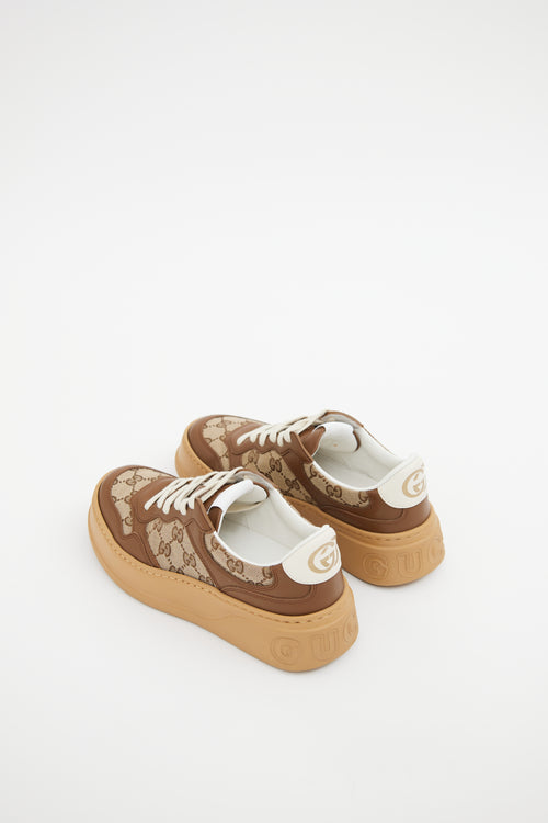 Gucci Brown GG Monogram Platform Sneakers