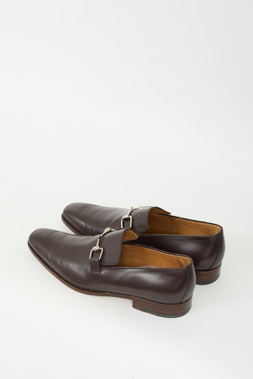 Gucci Brown Leather Hardware Loafer