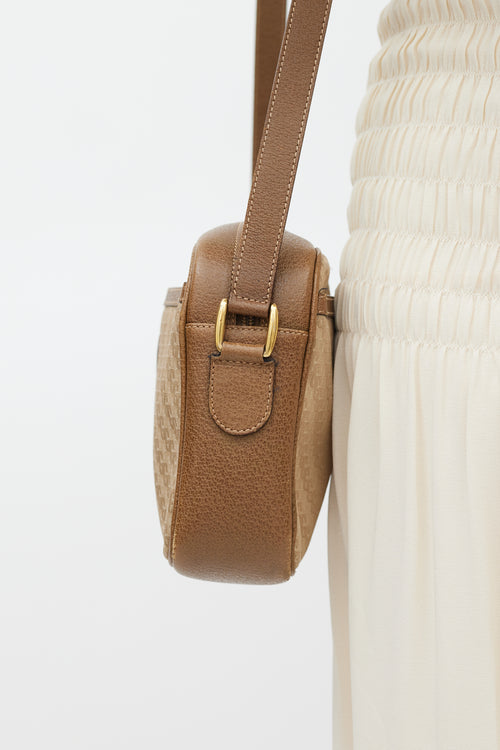 Gucci Brown Leather 
Ophidia Crossbody Bag