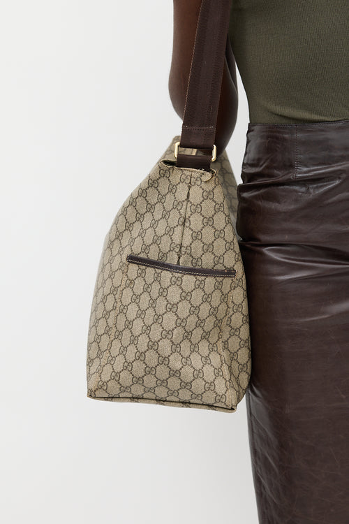 Gucci Brown Monogram Diaper Tote Bag