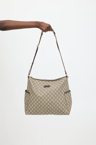 Gucci Brown Monogram Diaper Tote Bag