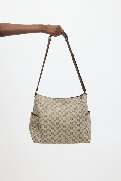 Gucci Brown Monogram Diaper Tote Bag