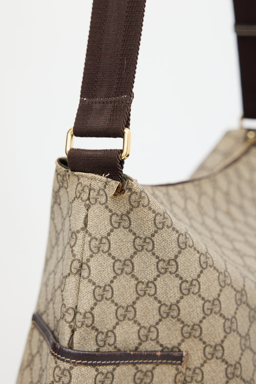 Gucci Brown Monogram Diaper Tote Bag