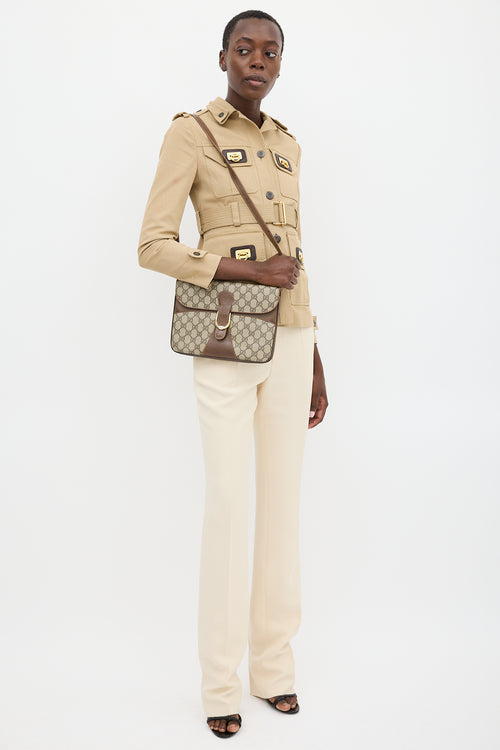 Gucci Brown Monogram Shoulder Bag