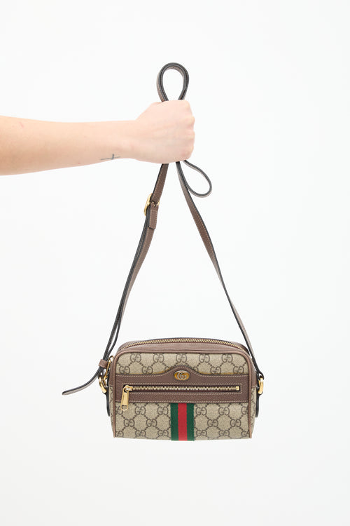 Gucci Brown 
Multi GG Supreme Ophidia Mini Crossbody Bag