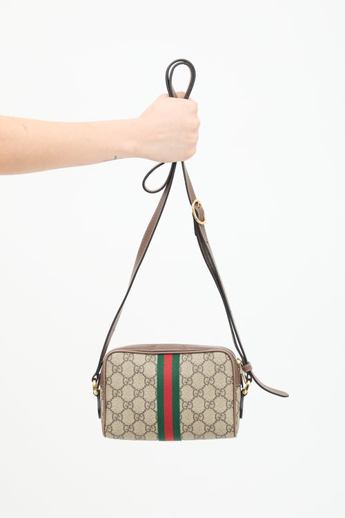 Gucci Brown 
Multi GG Supreme Ophidia Mini Crossbody Bag