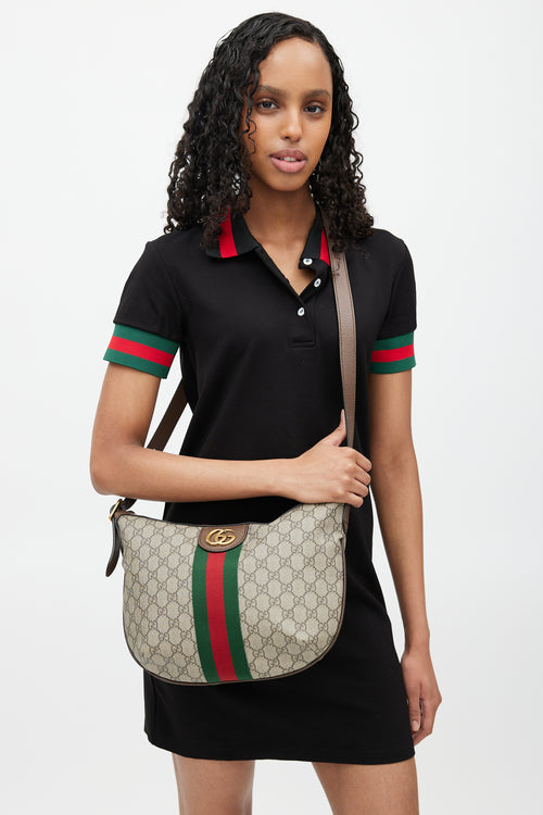 Gucci Brown 
Multicolour GG Supreme Ophelia Monogram Bag