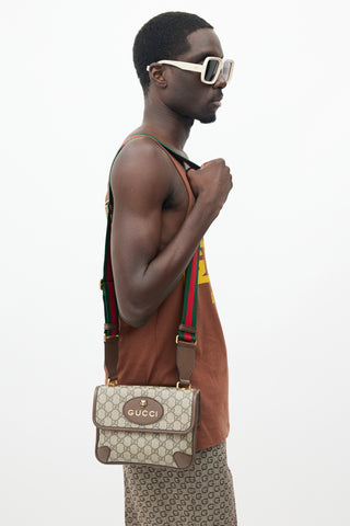 Gucci Brown Neo Vintage Monogram Messenger Bag