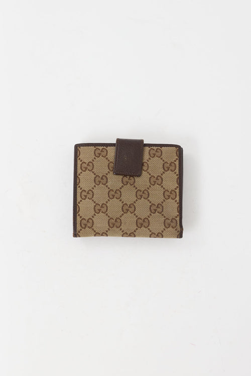 Gucci Brown Original GG Monogram Canvas Wallet