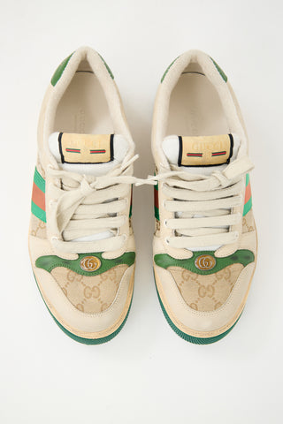 Gucci Brown Suede Screener GG Sneaker