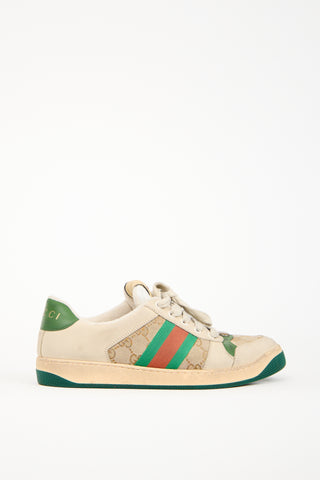 Gucci Brown Suede Screener GG Sneaker