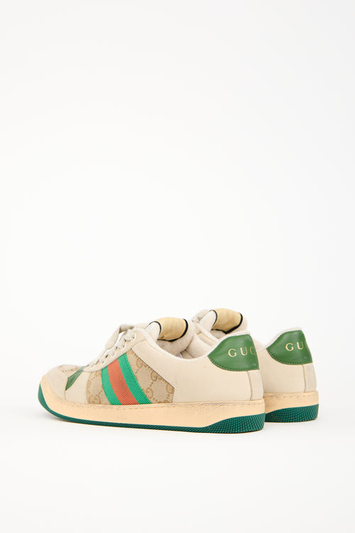 Gucci Brown Suede Screener GG Sneaker