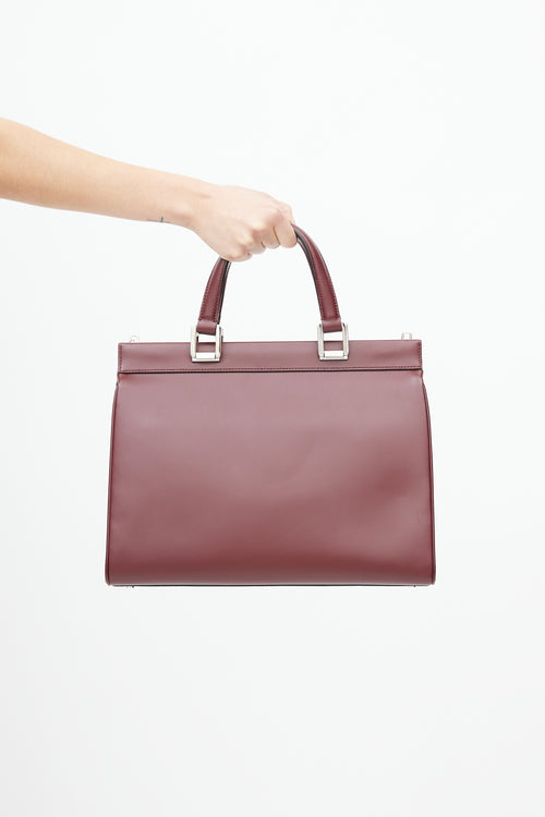 Gucci Burgundy Zumi Leather Tote