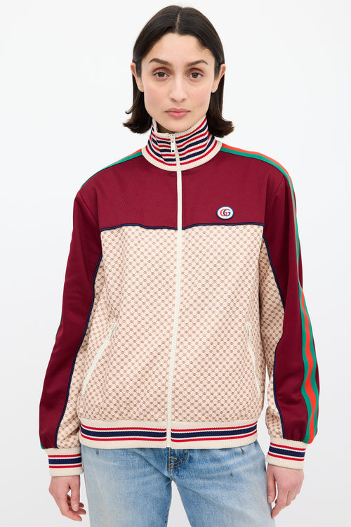 Gucci Burgundy 
Multi GG Track Jacket