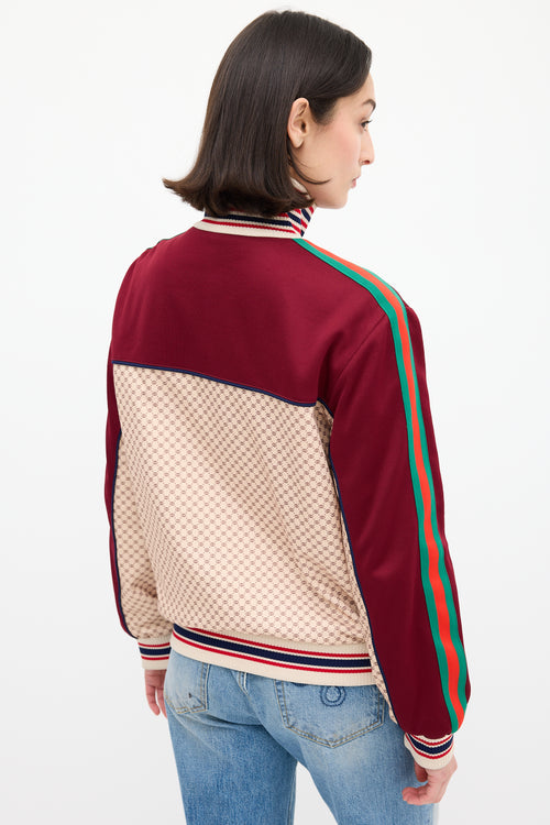 Gucci Burgundy 
Multi GG Track Jacket