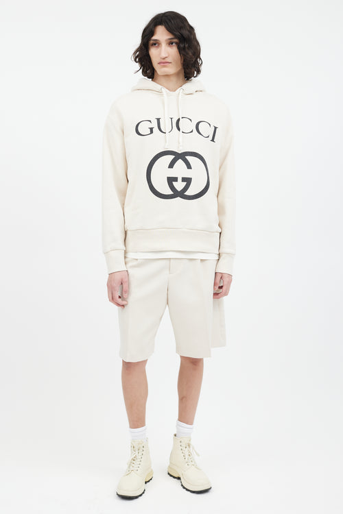 Gucci Cream 
Black GG Hoodie