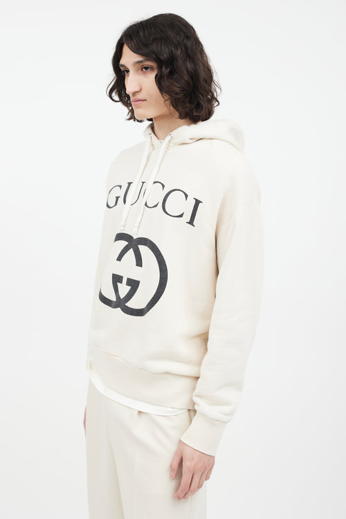 Gucci Cream 
Black GG Hoodie