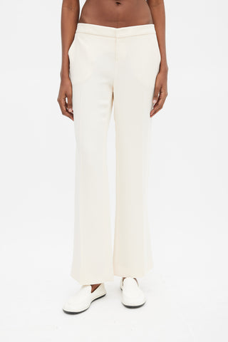 Gucci Cream Flare Leg Trouser