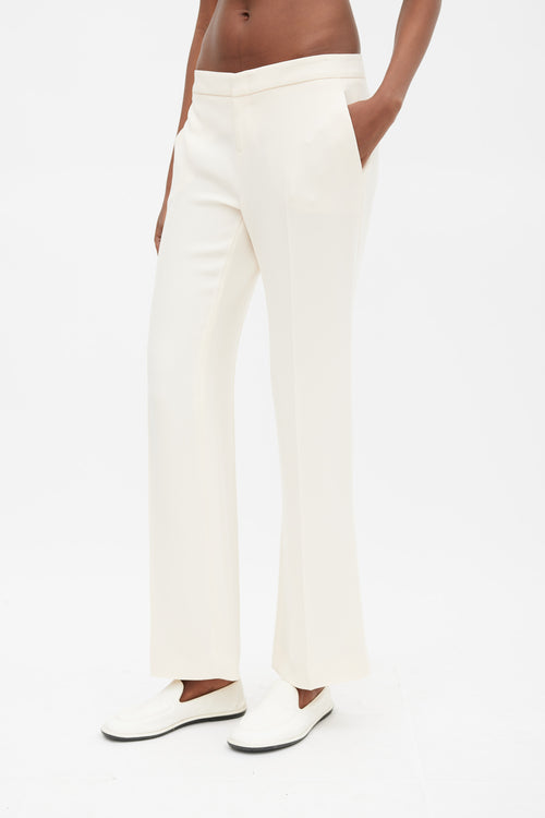 Gucci Cream Flare Leg Trouser