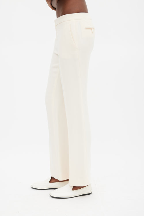 Gucci Cream Flare Leg Trouser