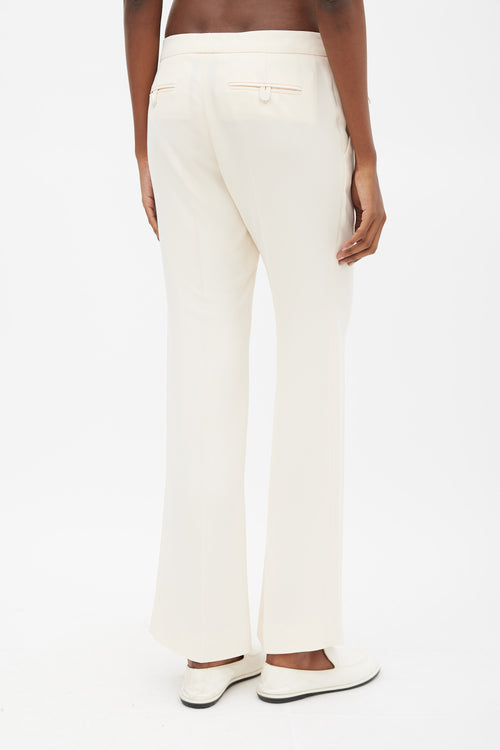 Gucci Cream Flare Leg Trouser