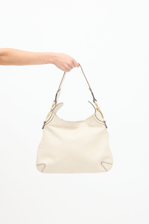 Gucci Cream Leather Creole Bag