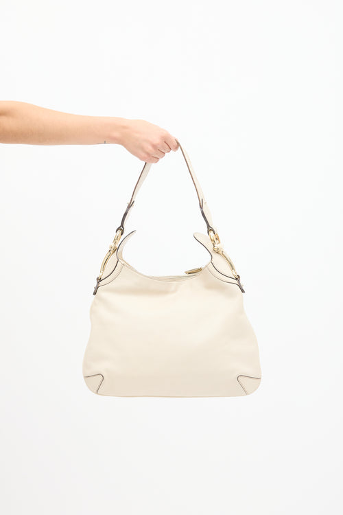 Gucci Cream Leather Creole Bag